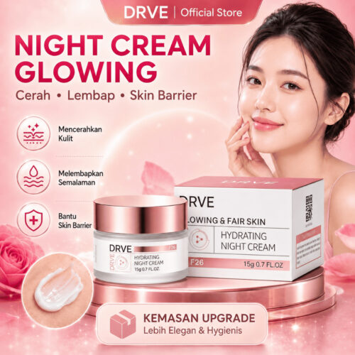 DRVE Moisturizer Night Cream 15g - Pelembap Wajah Niacinamide & Ceramide